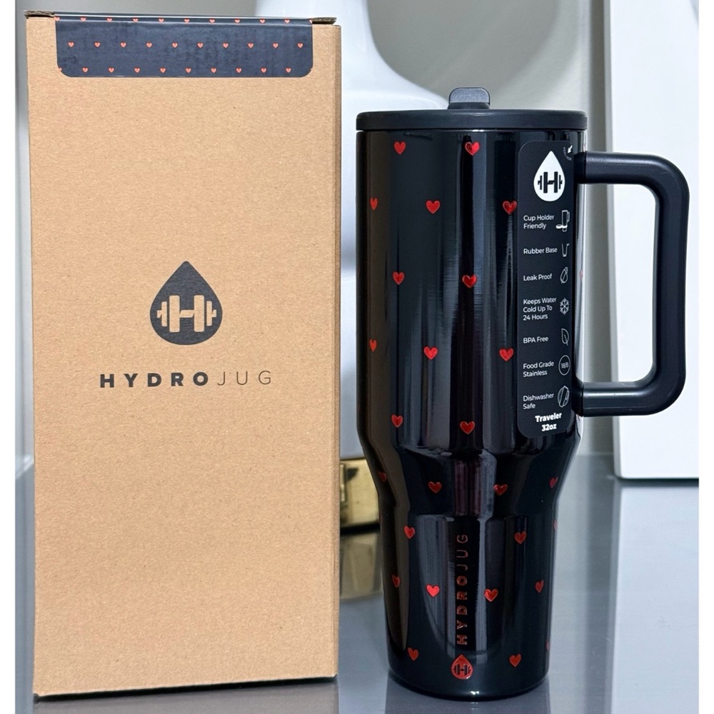 Hydrojug 32oz VALENTINE’S‎ Traveler, QUEEN OF HEARTS